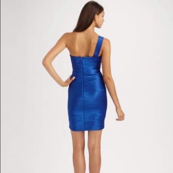 NWT BCBGMAXAZRIA bodycon one shoulder party holiday wedding cocktail dress - Picture 3 of 8